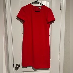 J. Crew Vibrant Red Short-Sleeve Mini Dress
